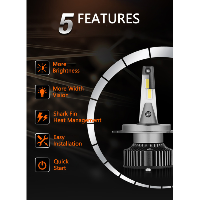 Osram Ledriving Hl Xlz Pro H1 H4 H7 H8 H11 H16 9003 9005 9006 9012 Led Car  Headlight Hir2 Hb2 Hb3 Hb4 6000k Auto Bulbs (twin) - Car Headlight Bulbs(led)  - AliExpress